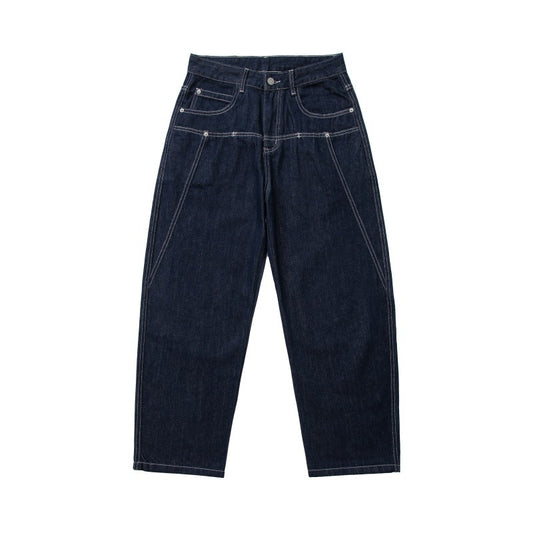 Men's Denim Cargo Pants - High Street Fashion Loose Wide Leg Trousers