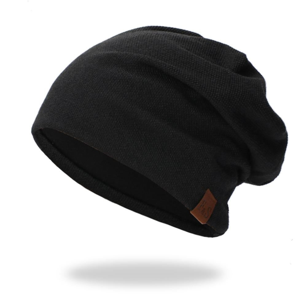 Casual Solid Color Beanie - Lightweight Thermal Elastic Knitted Cotton
