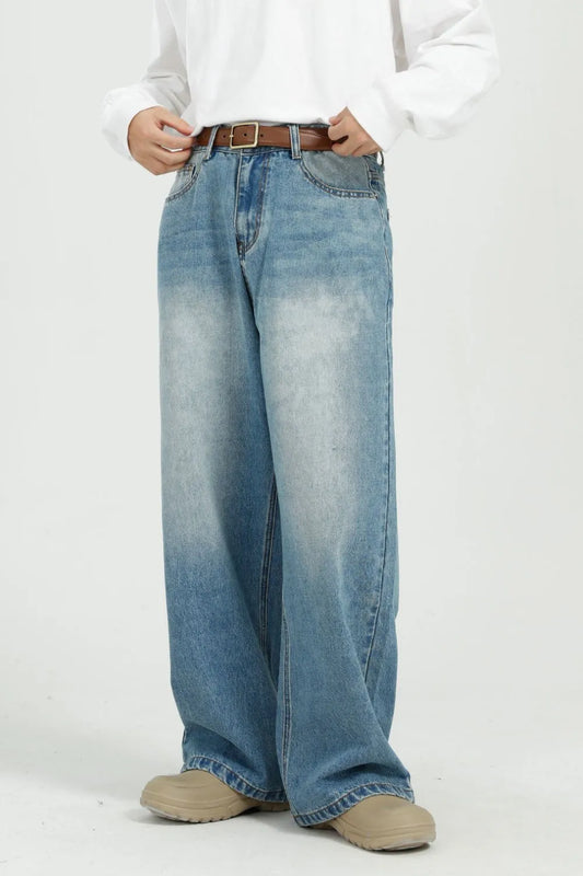 Wide Leg Jeans with Pockets - Premium Japanese Denim