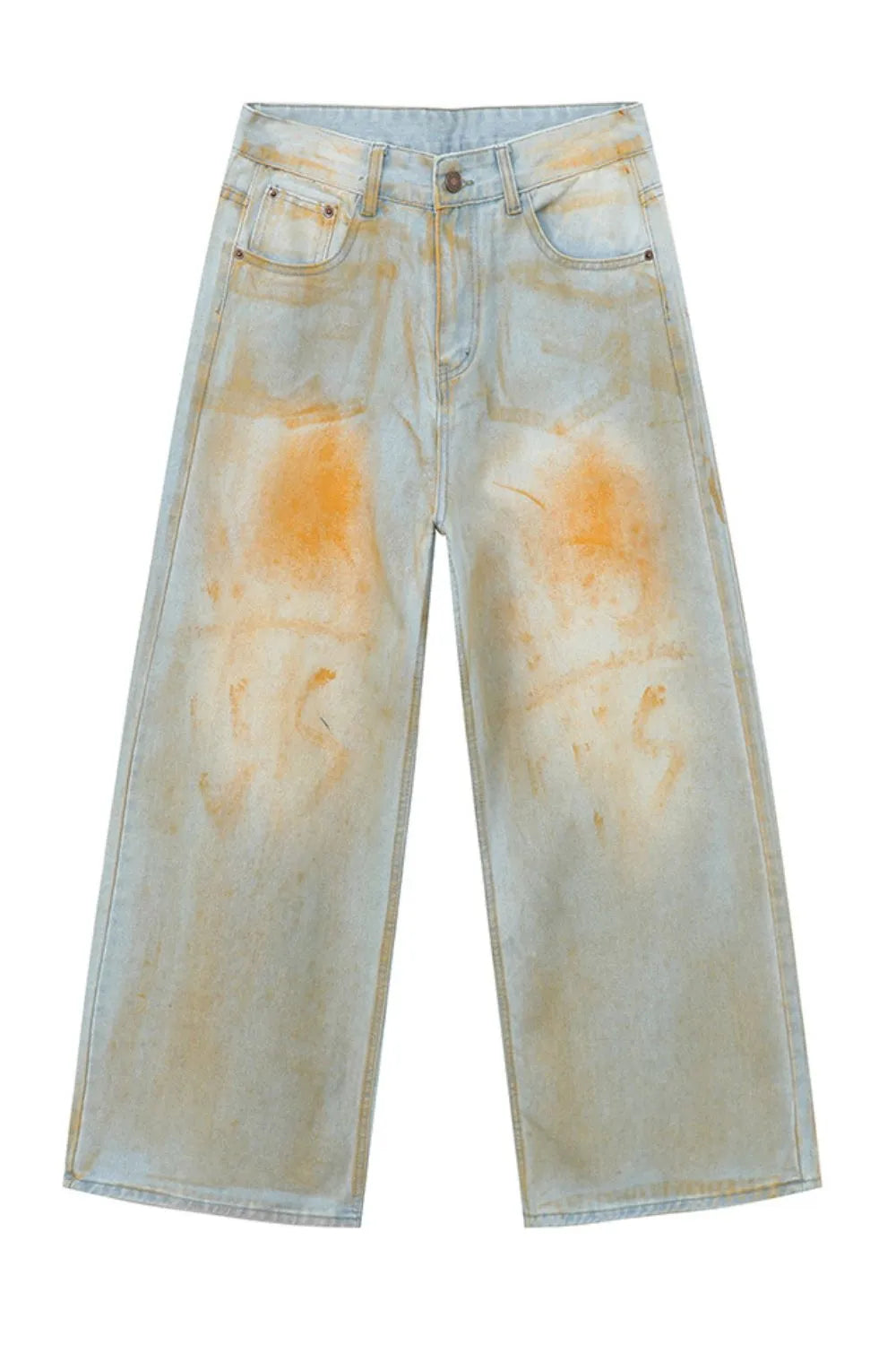 Waste Soil Wide Leg Jeans - Premium Japanese Denim