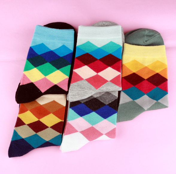High Quality Casual Cotton Socks for Delivery Men - Colorful Socks (10 Pairs / Batch)
