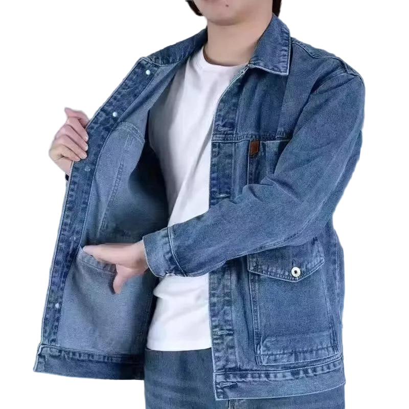 Heavyweight Denim Jacket for Men - Warm Lined Casual Outerwear