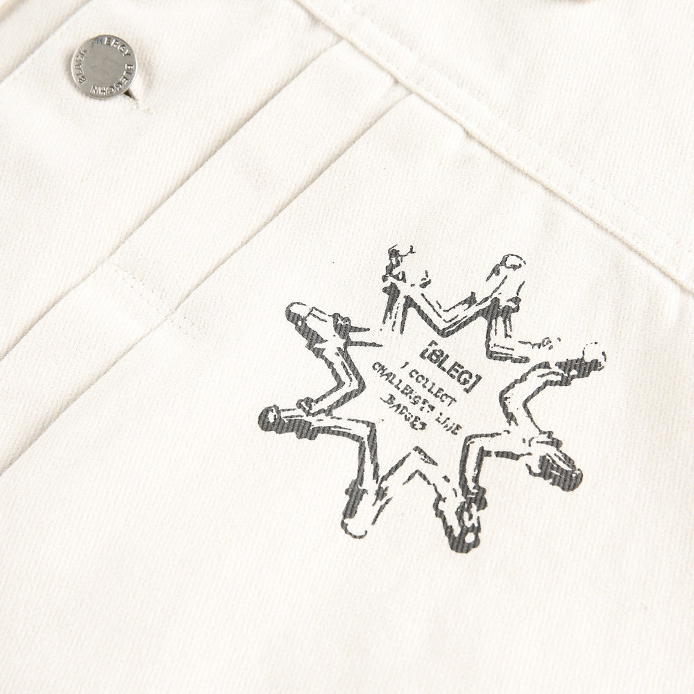 Rock Rap Figure Print Denim Jacket - Distressed Vintage Style for Men