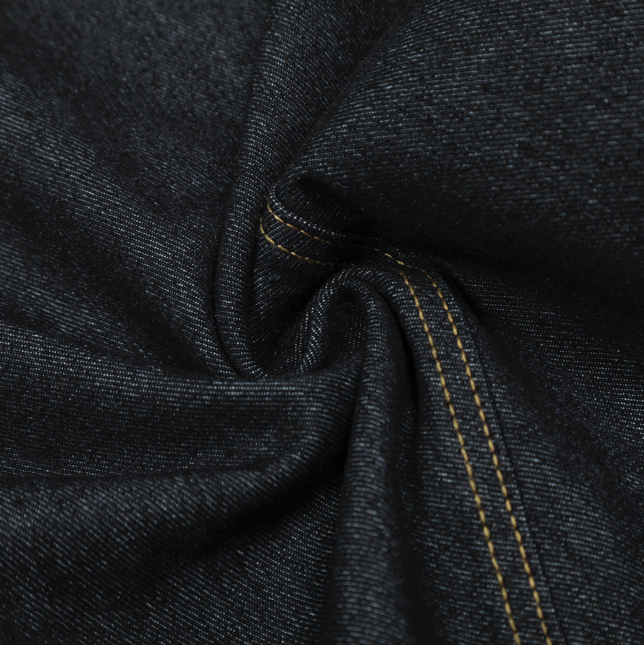 Embroidered Washed Denim Long Pants