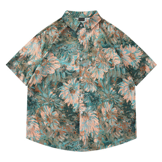Hawaiian Print Shirt for Men - Retro Vintage Casual Style