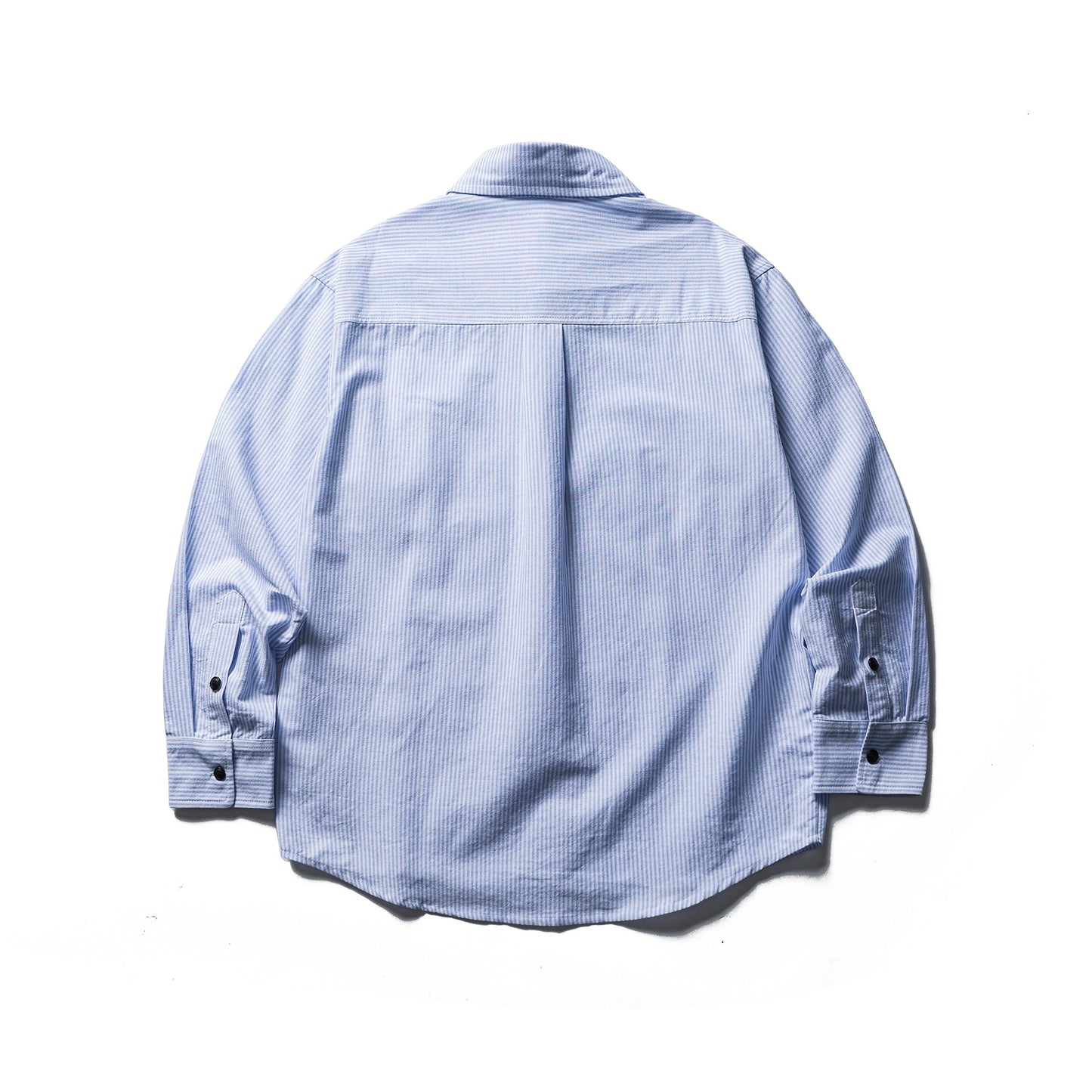 Patch Pocket Striped Long Sleeve Shirt - Loose Casual Versatile Dress Shirt