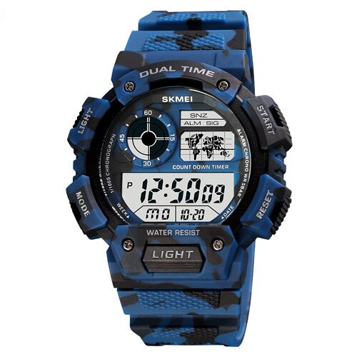 Men's Digital Watch with Light Up Display - Waterproof