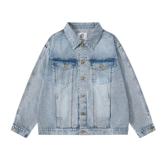 Washed Denim Jacket for Men and Women - Street Style Versatile Outerwear