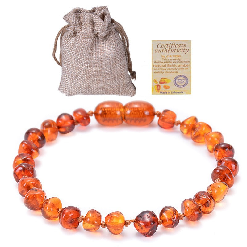 Baltic Sea Natural Amber Baby Bracelet DIY Hand String Jewelry