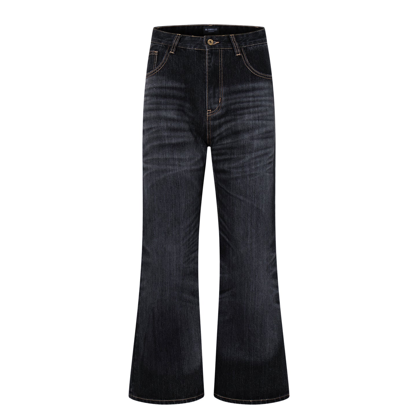 Street Style Washed Vintage High-Quality Flared Denim Trousers