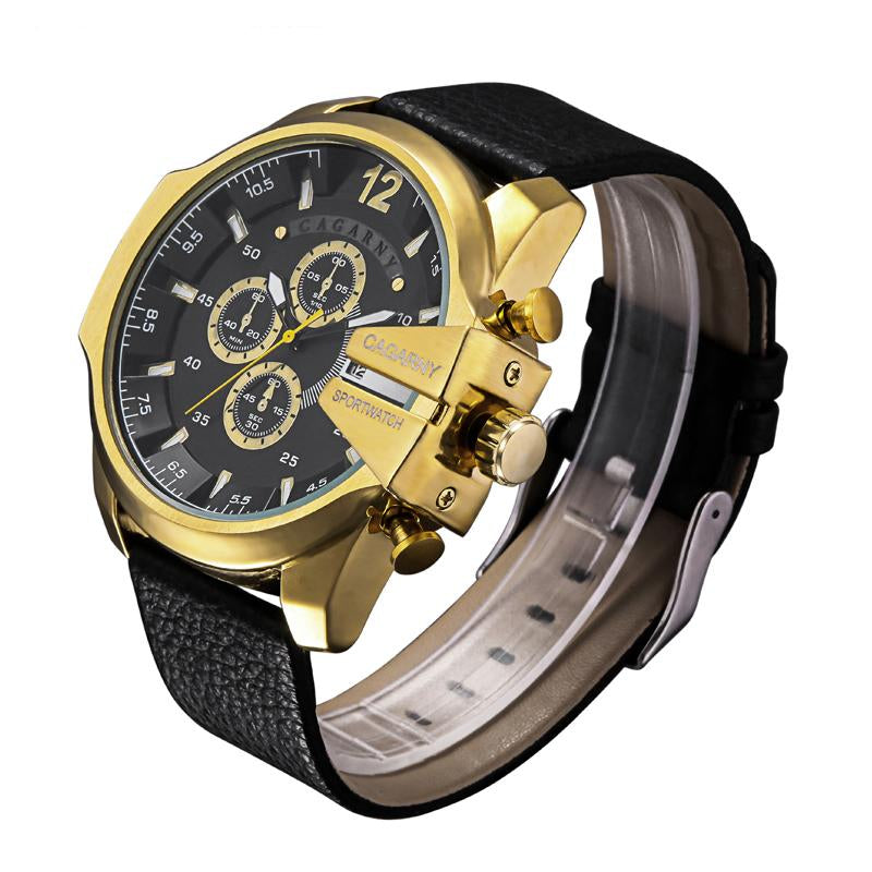 Men's Leather Quartz Watches