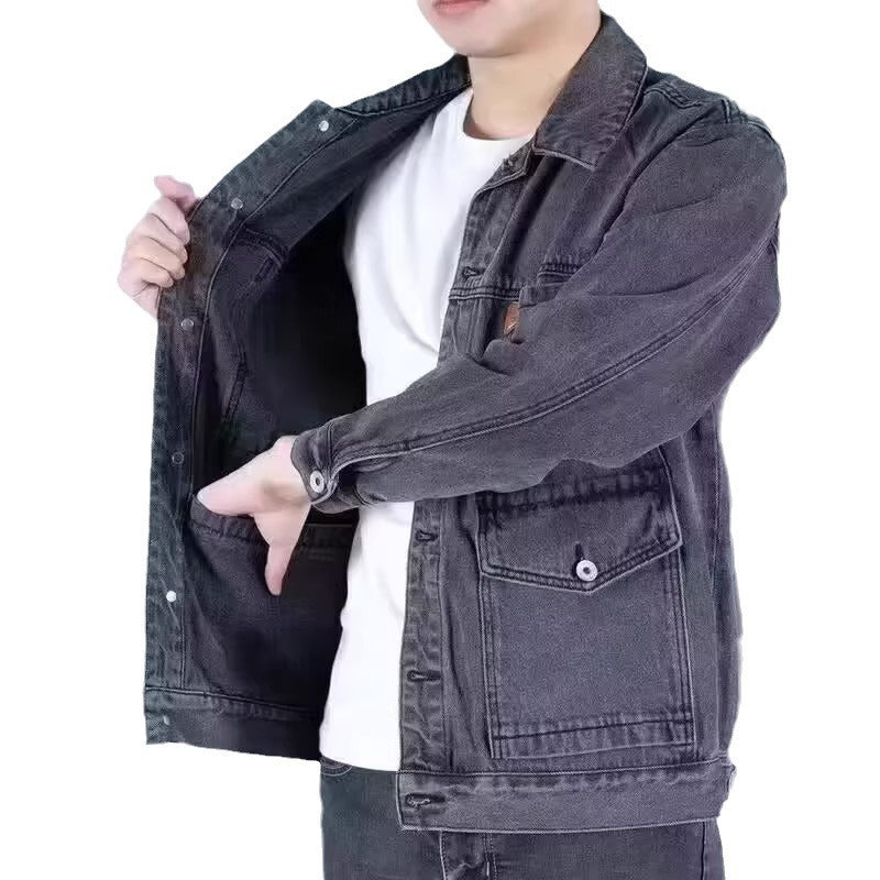 Heavyweight Denim Jacket for Men - Warm Lined Casual Outerwear