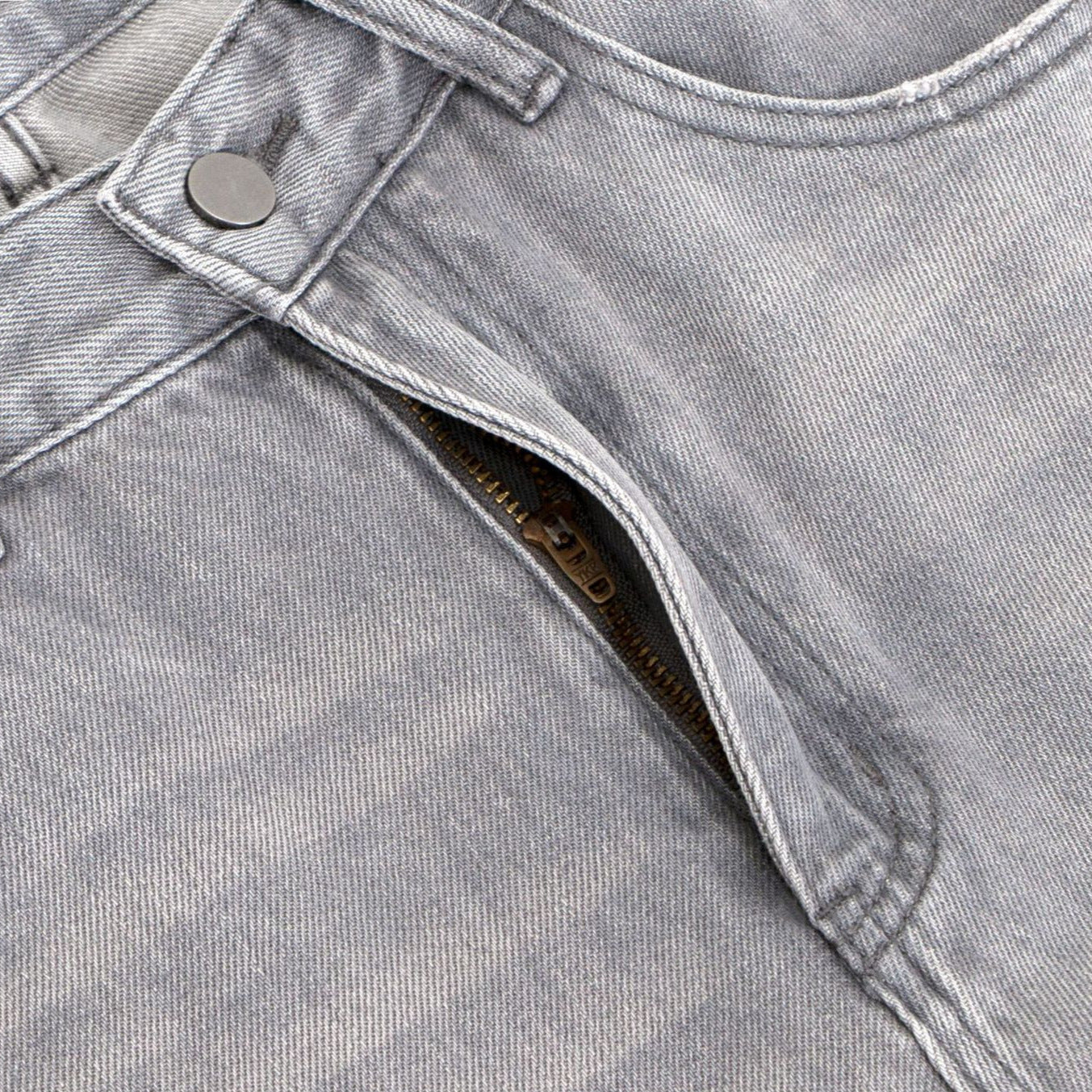 Style Ounce Premium Grey Slight Flare Denim Long Pants