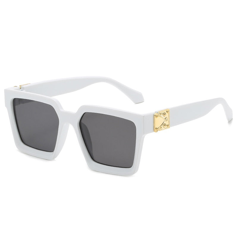 Oversized Square Mirror Sunglasses For Women With UV Protection