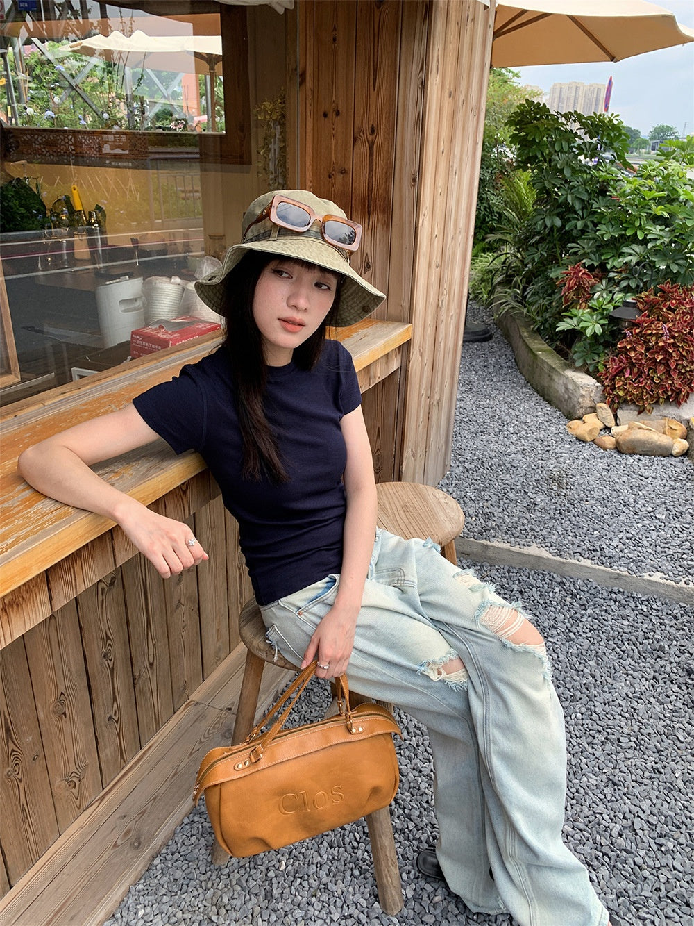 High Street Distressed Ripped Straight Leg Jeans for Women - Vintage Casual Pants