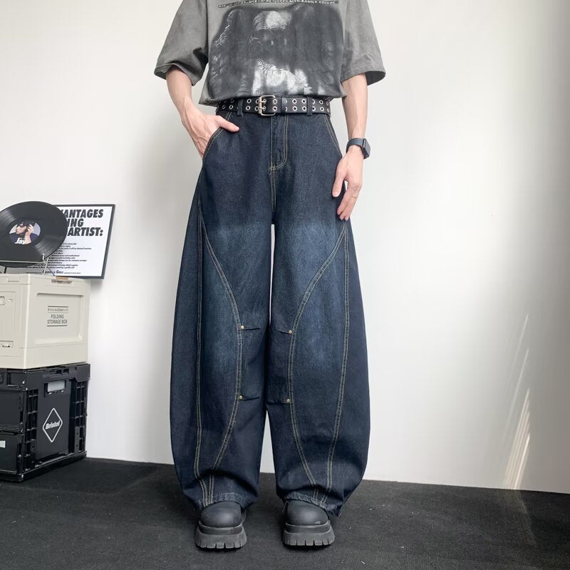 Loose Washed Distressed Wide Leg Long Pants