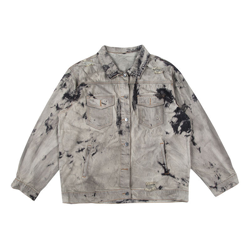 Tie Dye Loose Hip-Hop Denim Jacket