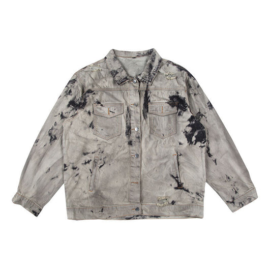 Tie Dye Loose Hip-Hop Denim Jacket