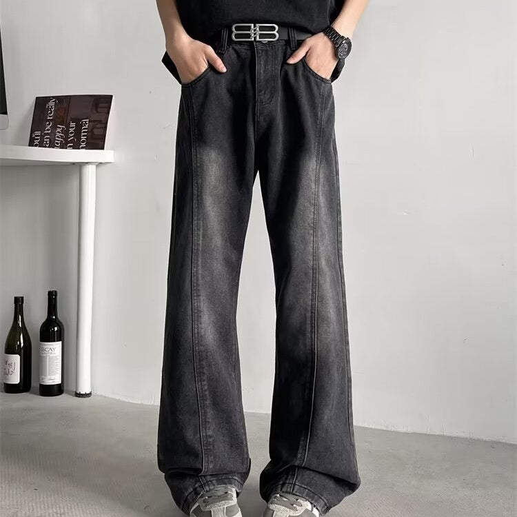 High Street Loose Casual Distressed Patchwork Pants