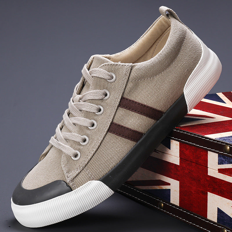 Men's Lightweight Breathable Canvas Low Top Sneakers