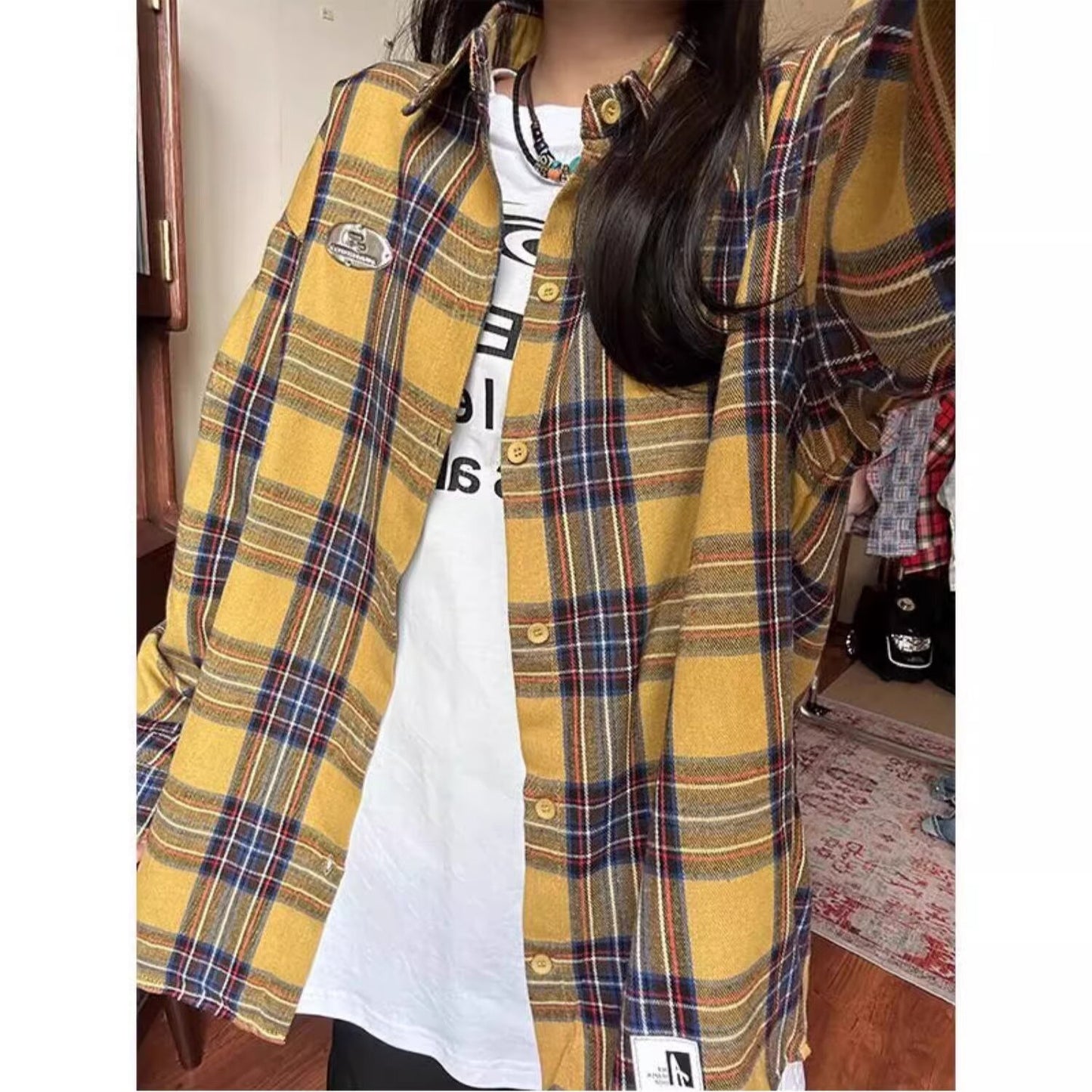 Long Sleeved Checkered Shirt