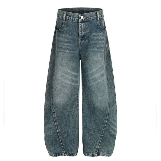 Street Style High-Street Unique Design Denim Long Pants