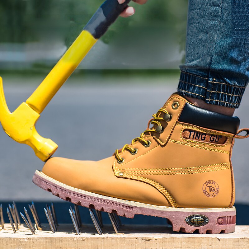 Steel Toe Shoes for Men - Safety Work Boots for Outdoor Use