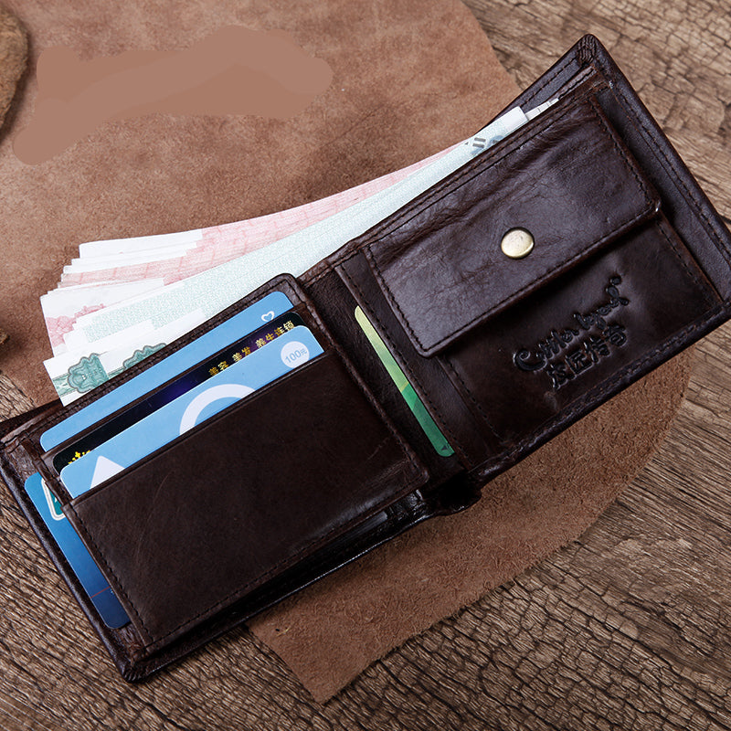 Genuine Leather Men's Wallet - Handmade