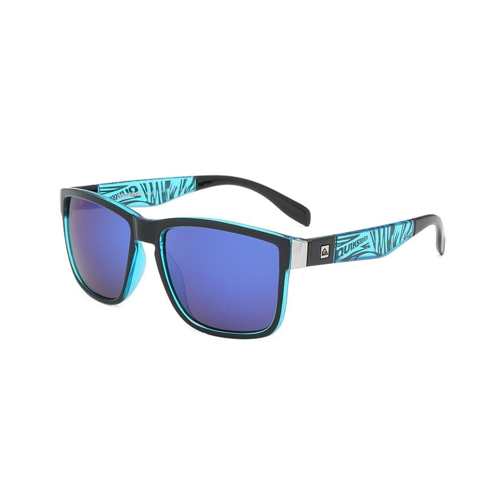 Photochromic Wrap Square Sunglasses UV400 Retro Decorative Pattern