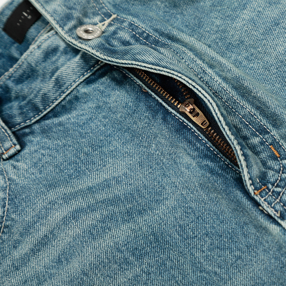 Men's Retro Punk Faded Denim Long Pants