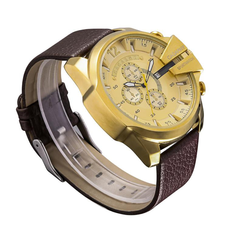 Men's Leather Quartz Watches