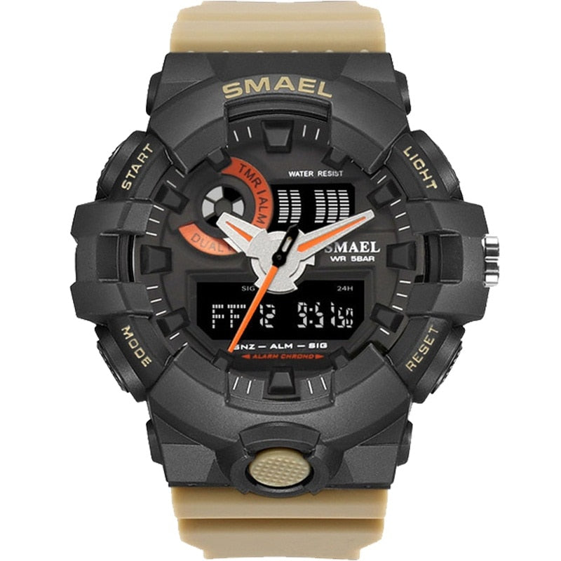 Men's Sport Military Watch - Digital LED 50m Waterproof Up To 50m