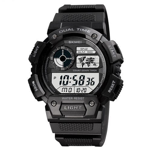 Men's Digital Watch with Light Up Display - Waterproof