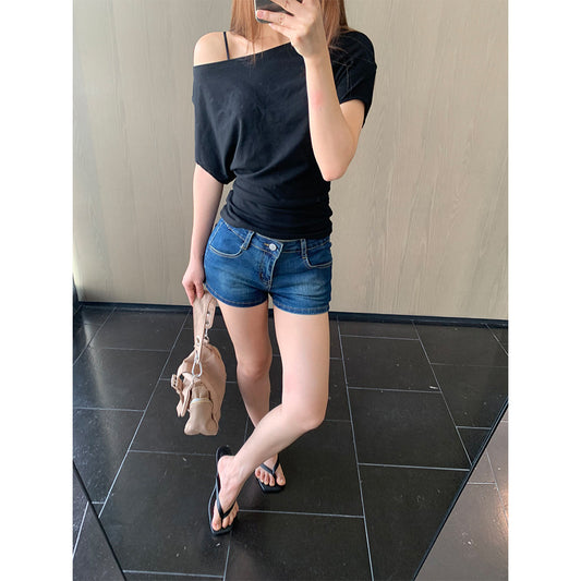 Spicy Style Women's Mini Denim Shorts - Retro Casual Hot Pants