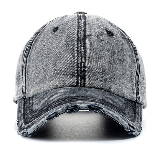 High-Quality Unisex Washed Cotton Baseball Cap - Adjustable Denim Hat for Casual Outdoor Fashion