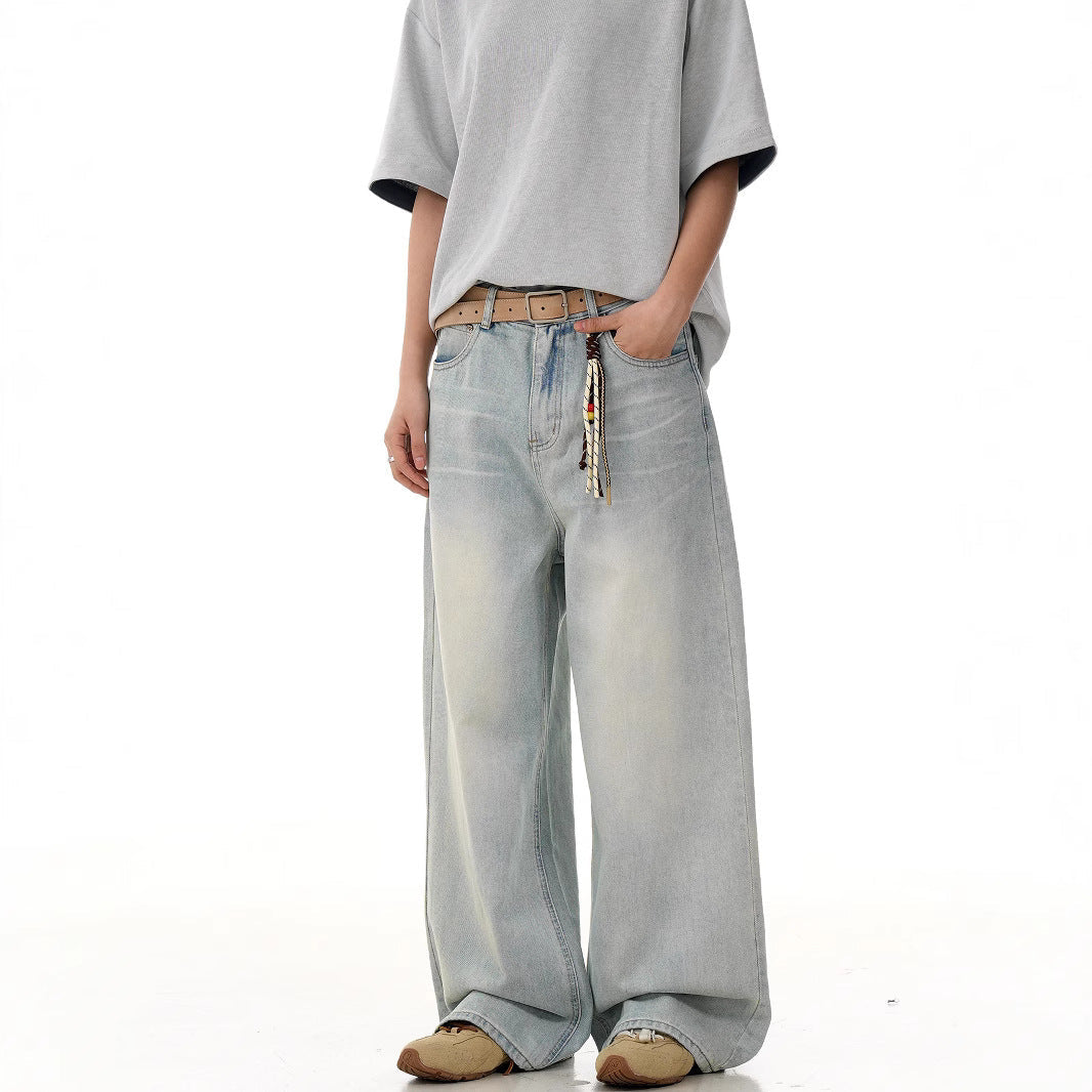 Premium Blue Denim Pants - Loose Wide Leg