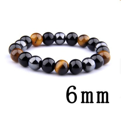 New All-Match Men's 6mm 8mm 10mm Tiger's Eye Obsidian Hematite Elastic Bracelet