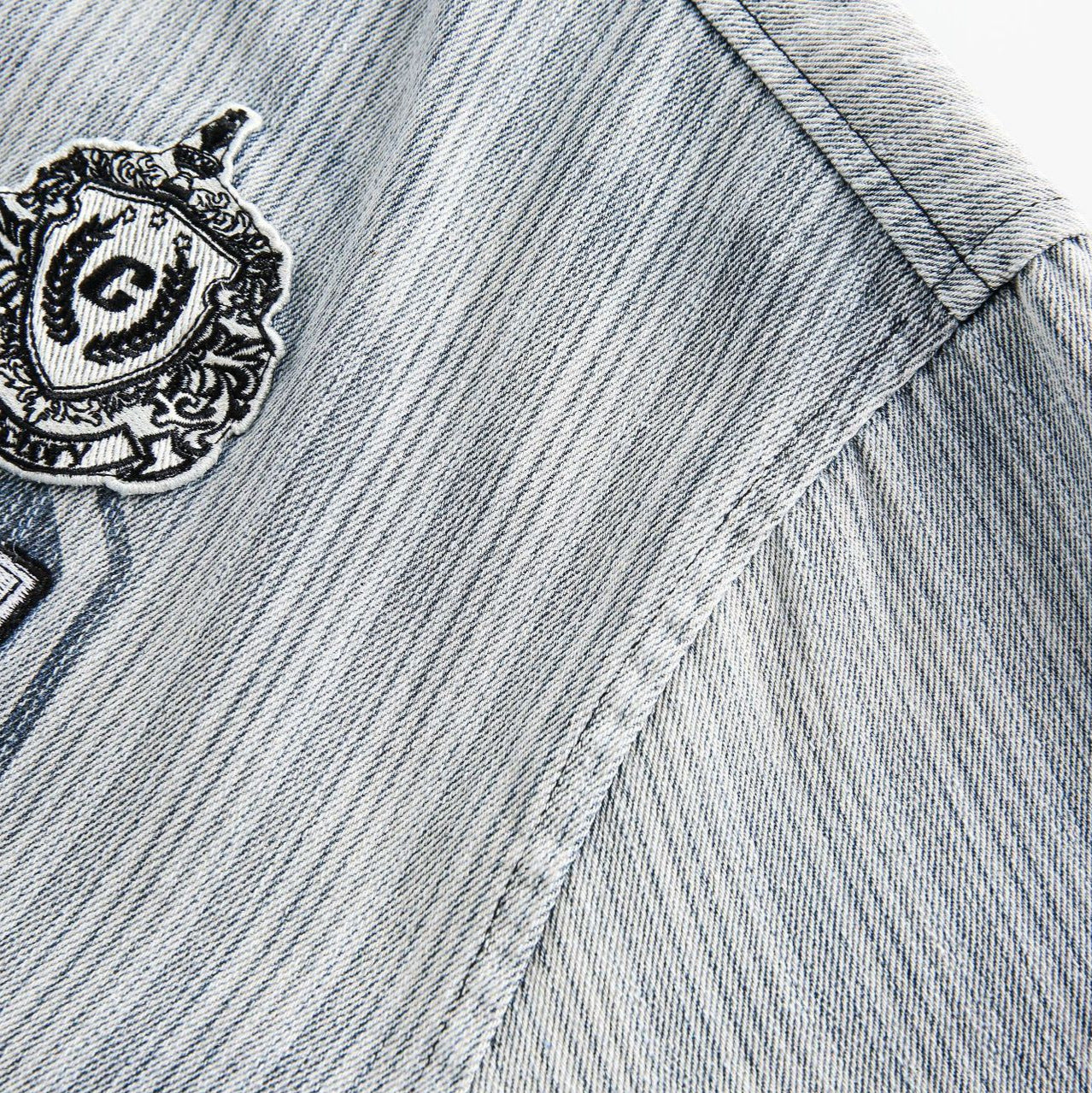 Badge College Wind Denim Jacket