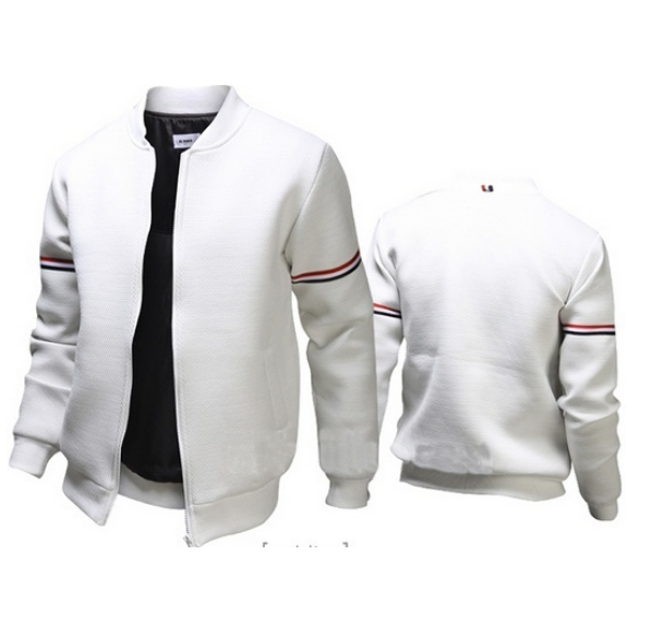 Men's Solid Color Jacket Long Sleeve Slim Fit Sport Outdoor Coat