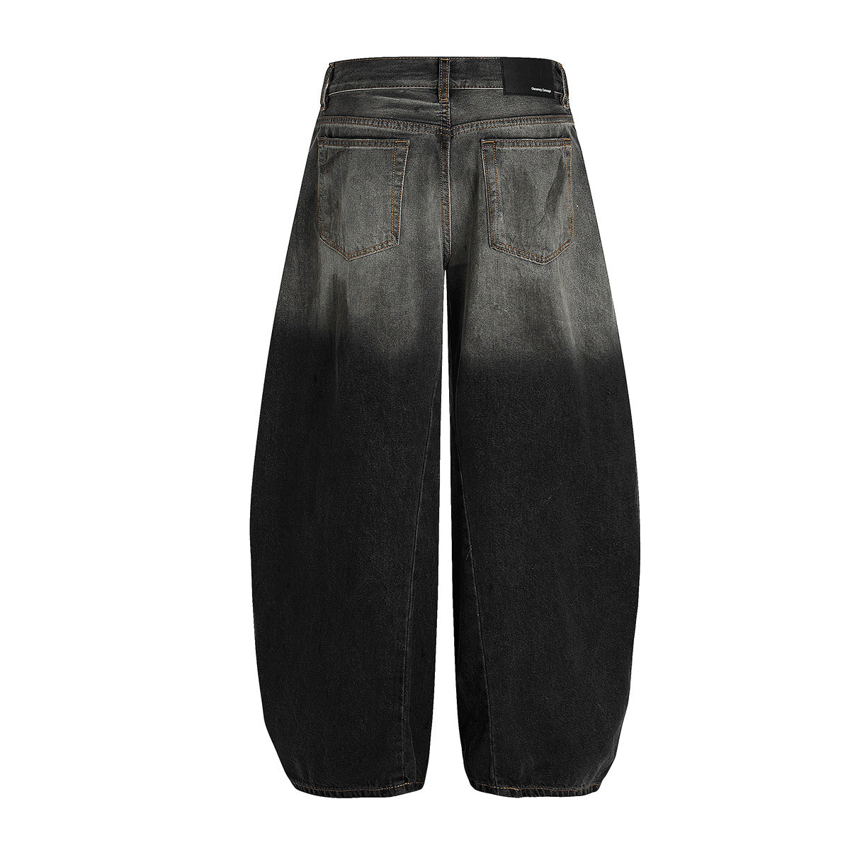 Wash and Stain Denim Loose Wide Leg Pants