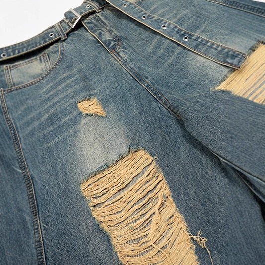 Broken Hole Casual Denim Shorts