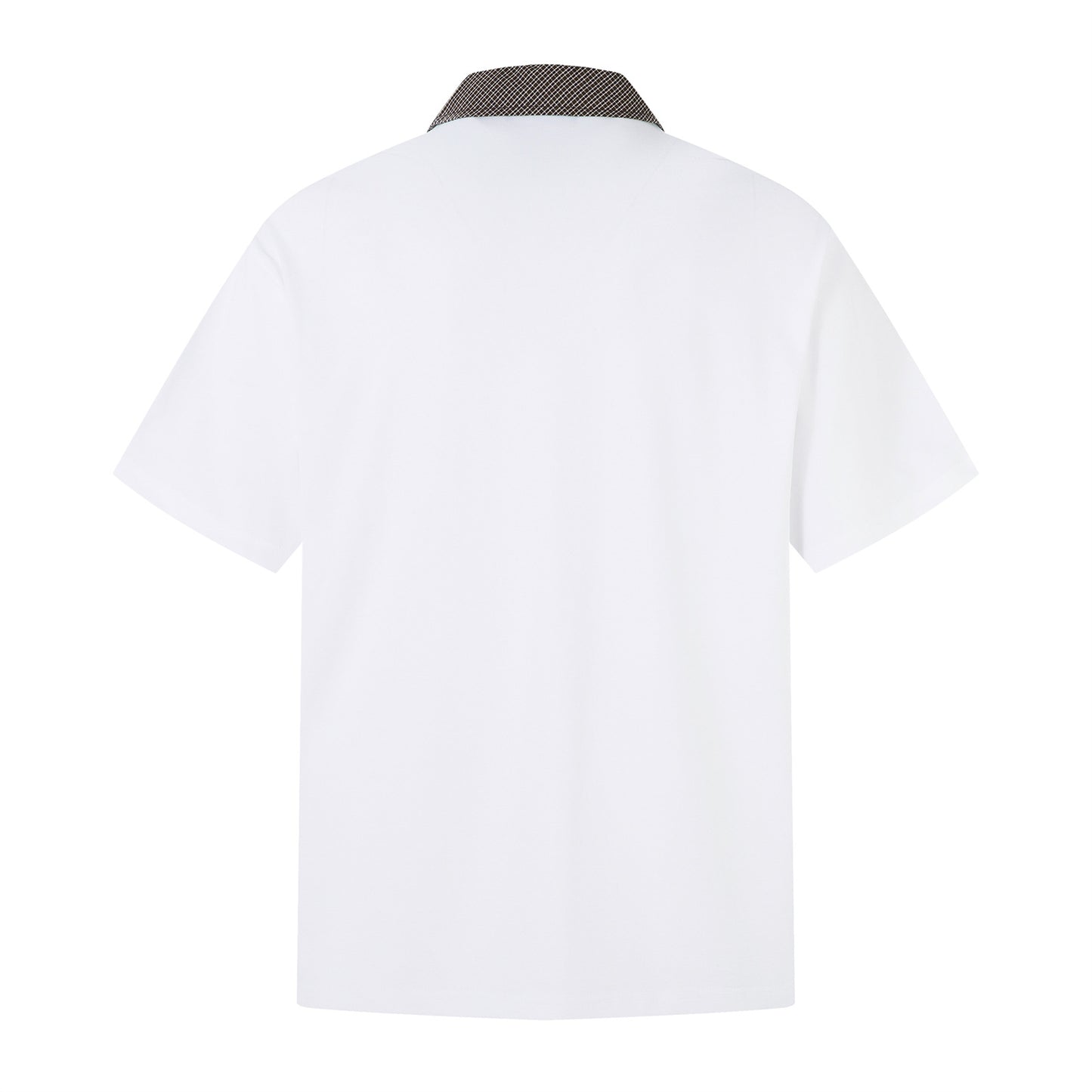 Two-Tone Flip Collar Short Sleeve Polo