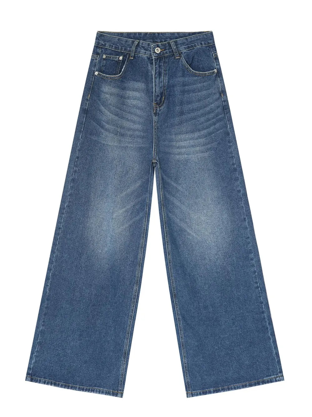 Premium Wide Leg Jeans with Pockets - Japanese Denim