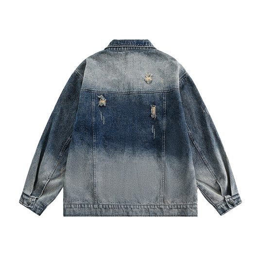 Color Changing Washed Denim Jacket