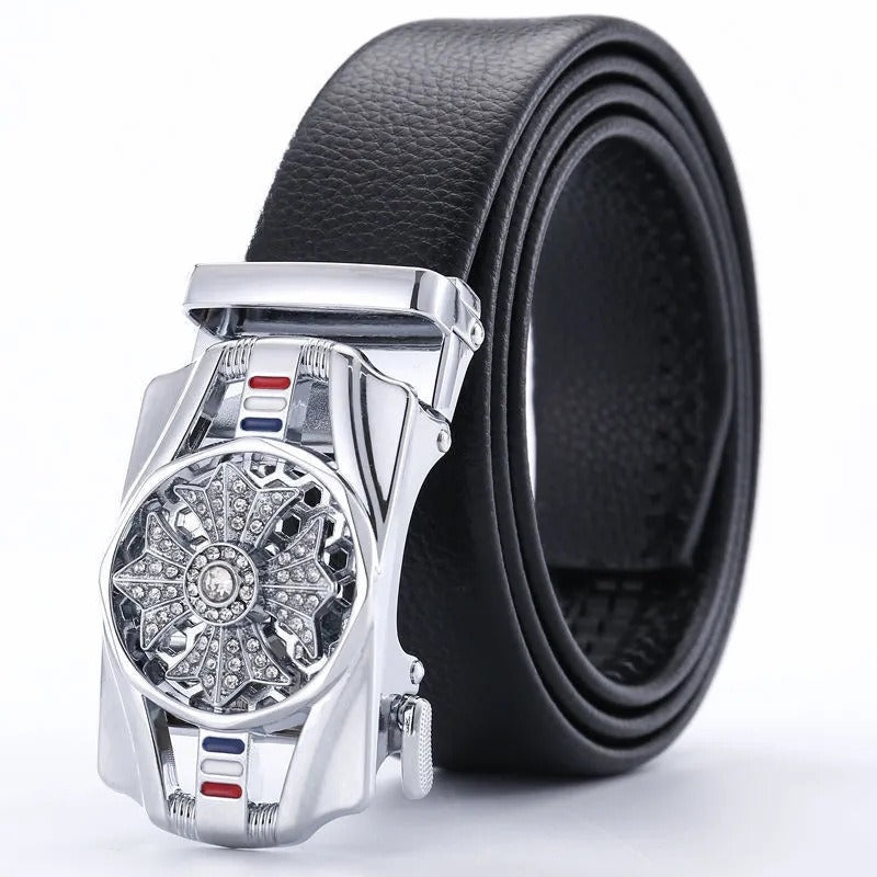 Men's High-End Belt - Versatile Automatic Buckle