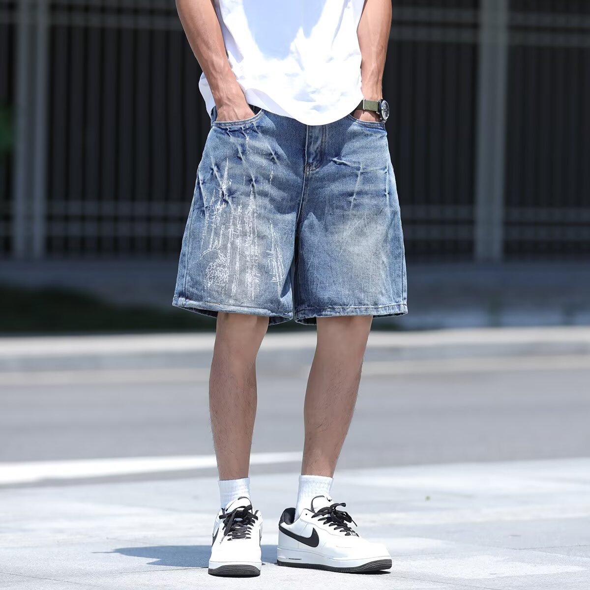 Loose and Stylish Versatile Seven Point Mid Length Pants