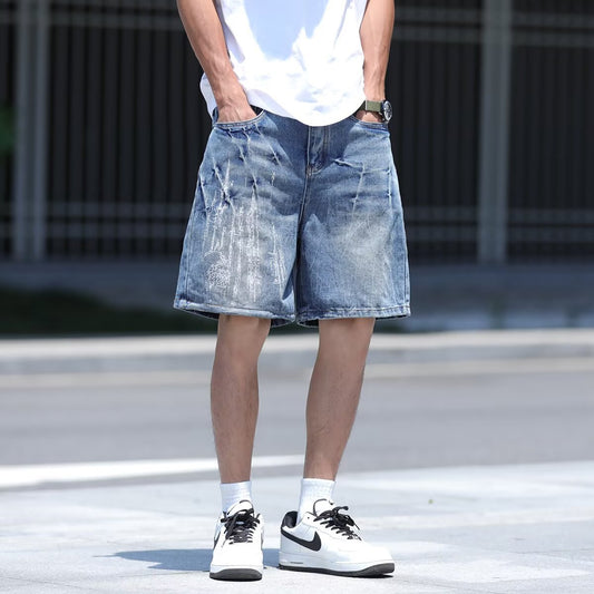 Loose and Stylish Versatile Seven Point Mid Length Pants