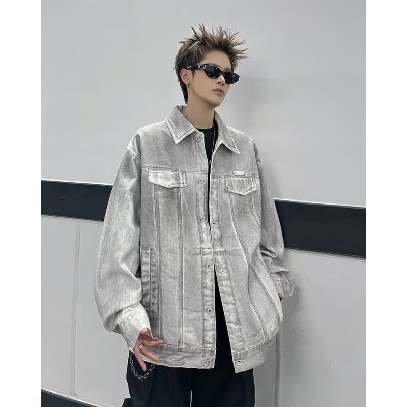 Men's Vintage Off-White Denim Jacket