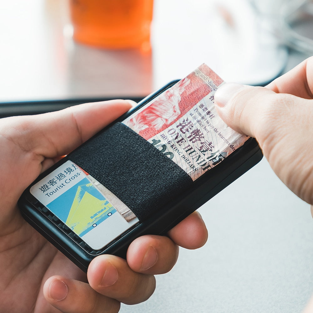 Slide Wallet RFID Blocking - Carbon Fiber Card Holder