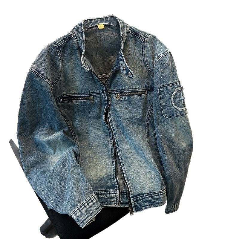 Retro Washed Short Denim Jacket